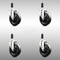Service Caster 5 Inch 316SS Soft Rubber Wheel Swivel 1 Inch Expanding Stem Caster Set SCC SCC-SS316EX20S514-SRS-1-4 - alternate 2